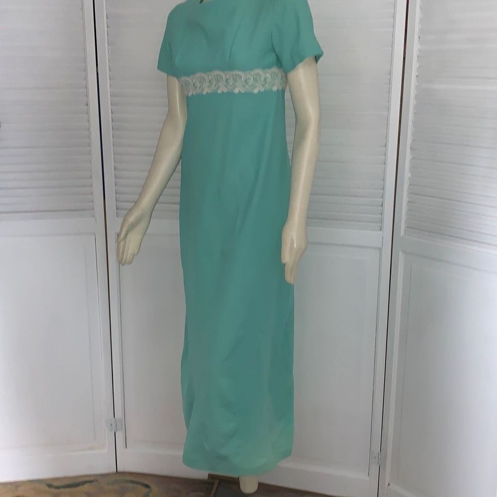 Vintage 60’s‎ Pastel Empire Waist Maxi Dress Size Small